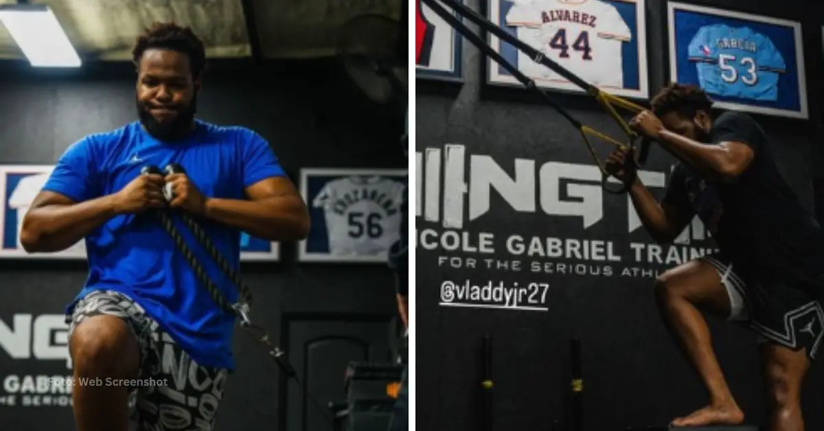 Vladimir Guerrero Jr. entrenando