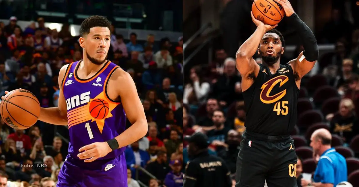 Devin Booker y Donovan Mitchell