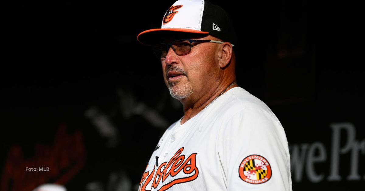 Fredi Gonzáles con el uniforme de Baltimore Orioles