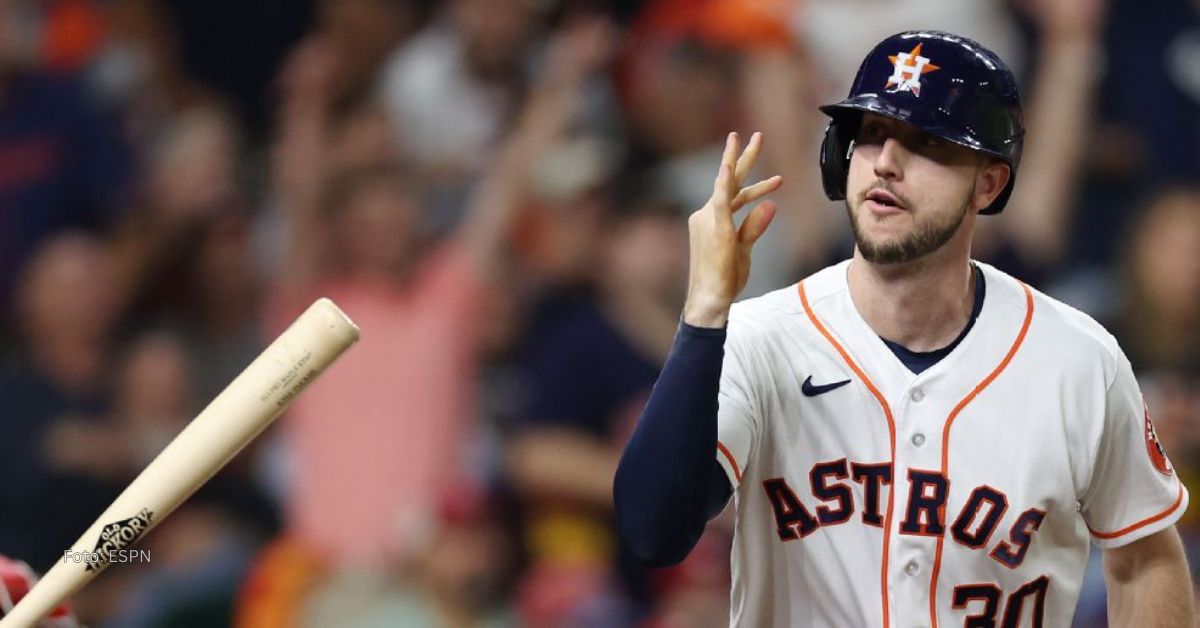 Houston Astros, Kyle Tucker lanzando el bate