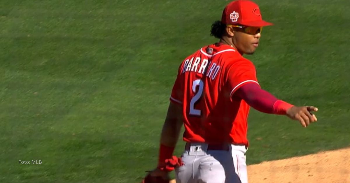 Jose Barrero con Cincinnati Reds