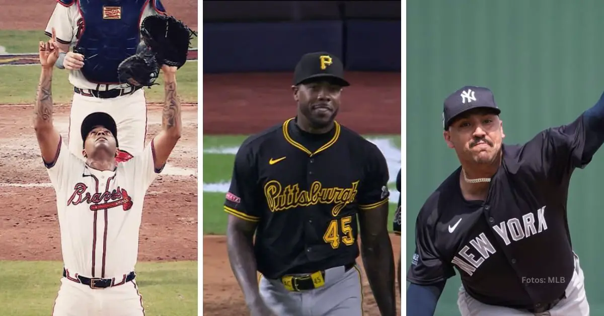 Raisel Iglesias, Aroldis Chapman y Nestor Cortes en MLB 2024