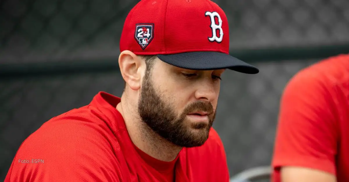 Lucas Giolito con el uniforme de Boston Red Sox