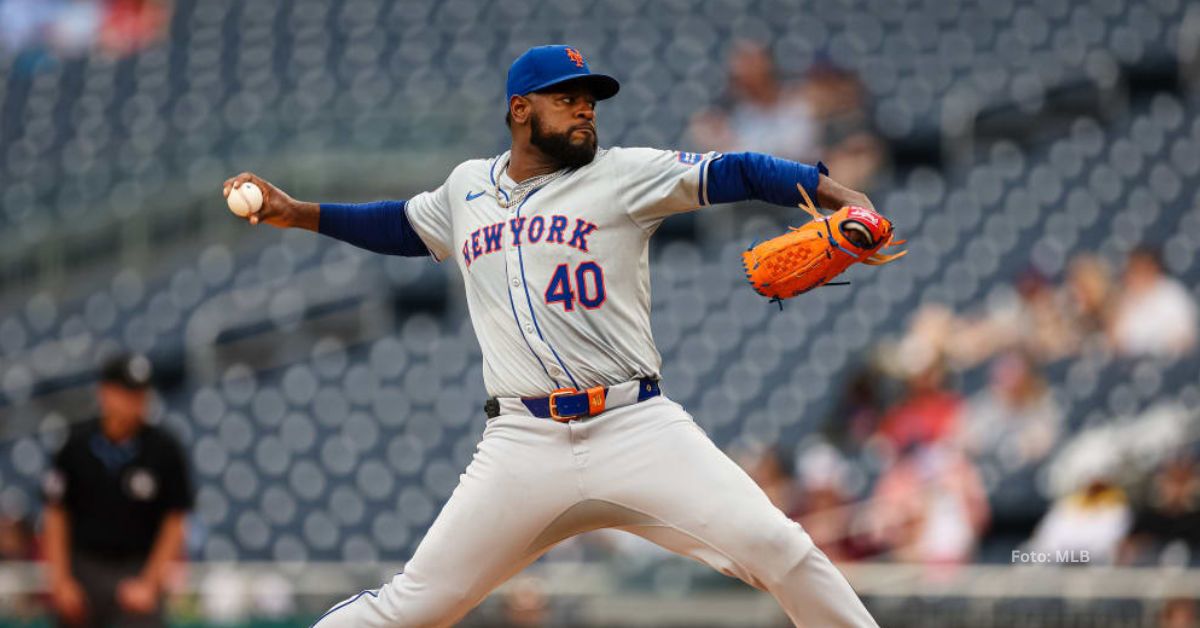 Luis Severino lanzando con New York Mets