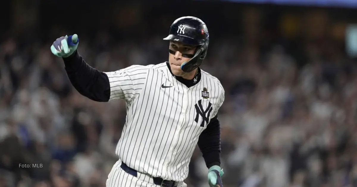 Aaron Judge con el uniforme de New York Yankees