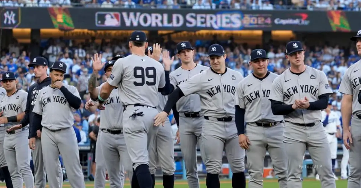 Jugadores de New York Yankees en Juego 1 de la Serie Mundial