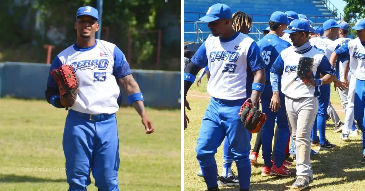 El cubano Yosvani Peñalver con el equipo Cerro