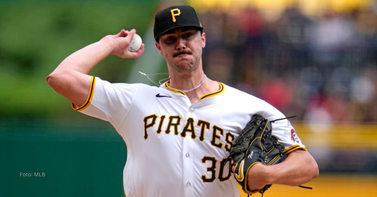 Paul Skenes con el uniforme de Pittsburgh Pirates