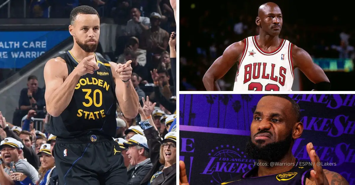 Stephen Curry, Michael Jordan y LeBron James