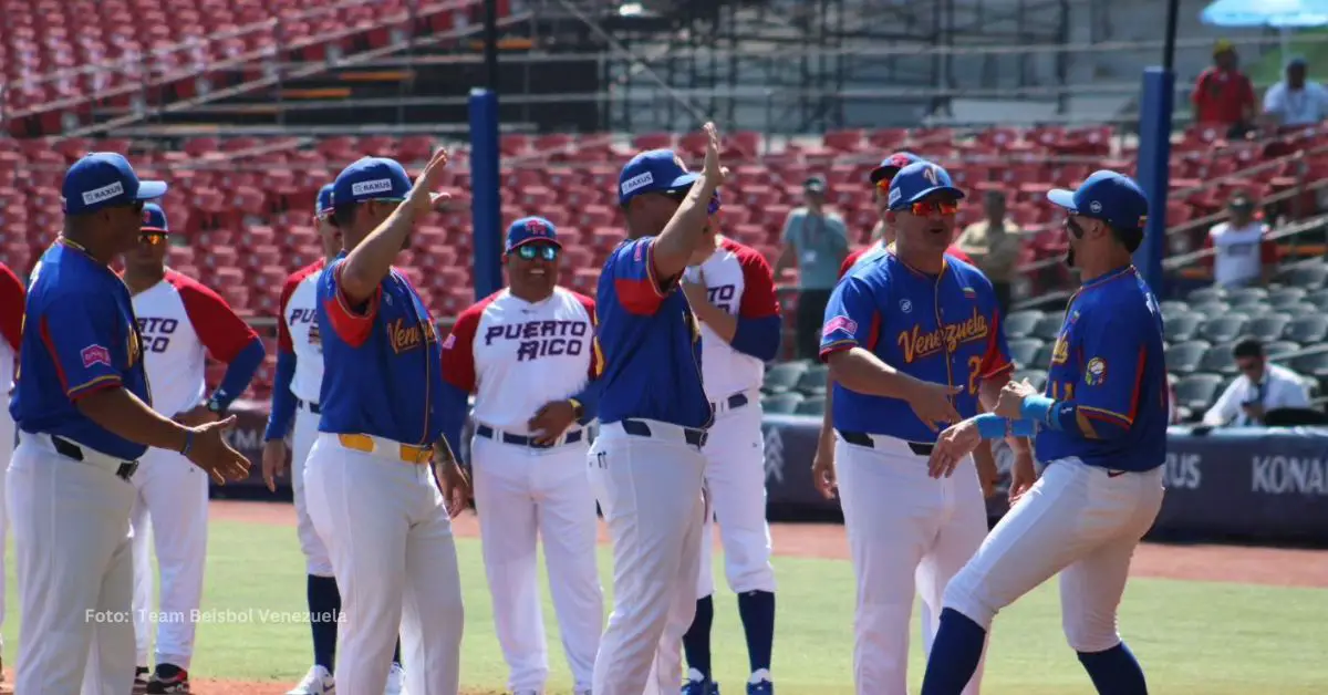 La selección de Venezuela en un juego ante Puerto Rico