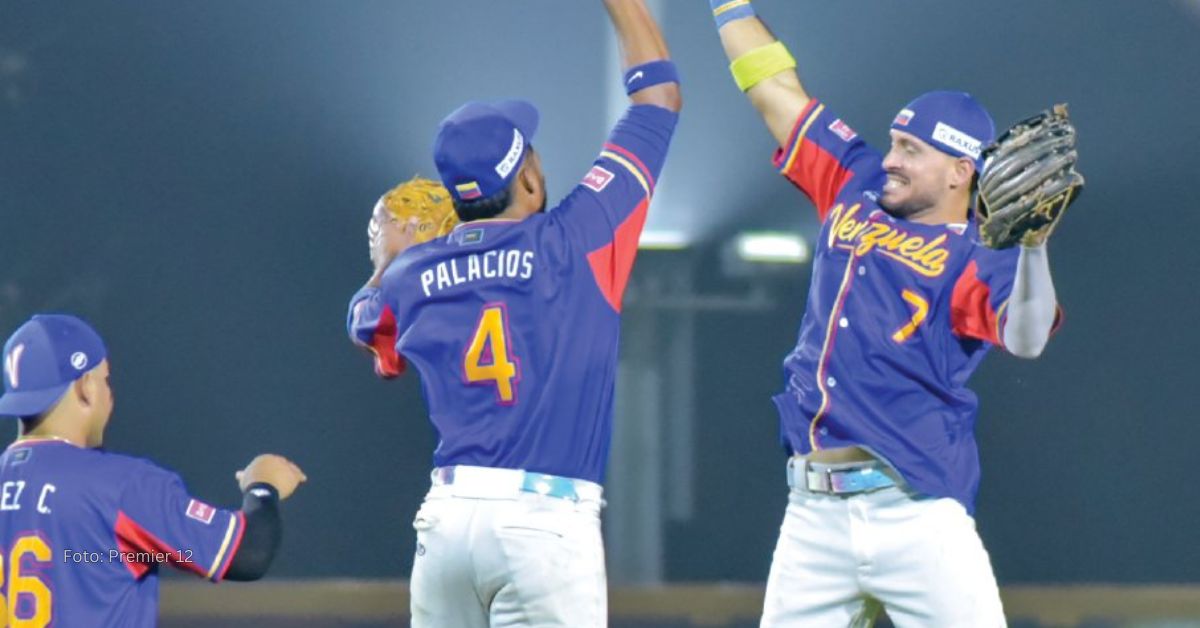 Venezuela celebrando la victoria ante Estados Unidos