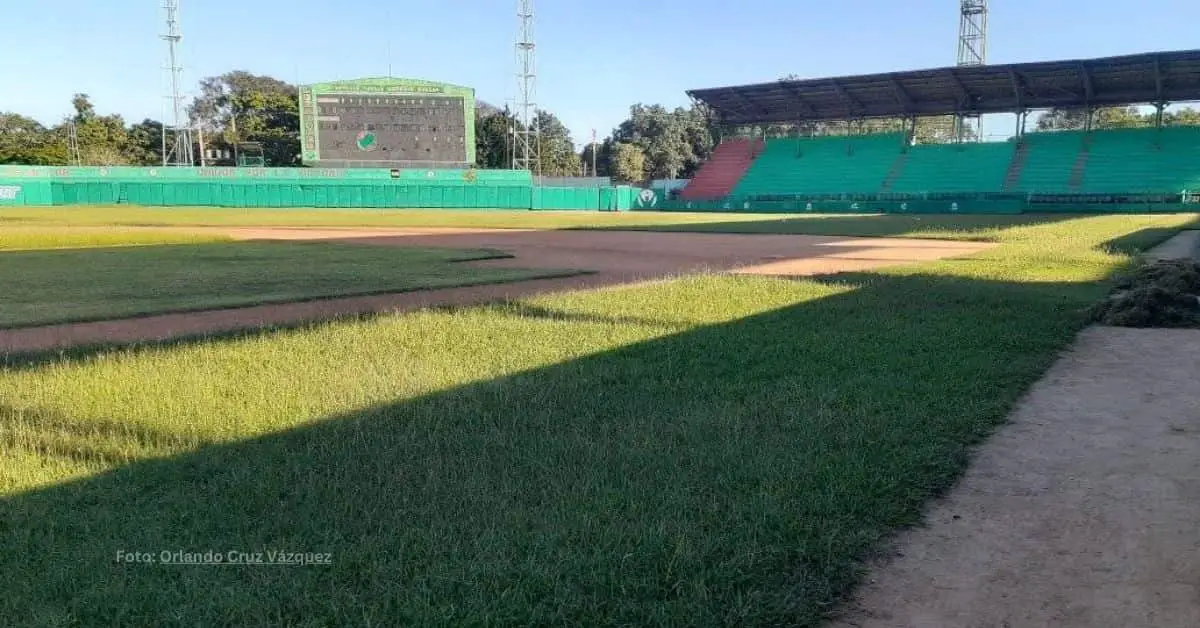 El estadio de beisbol de Las Tunas se asemeja más a un bosque que a un terreno deportivo