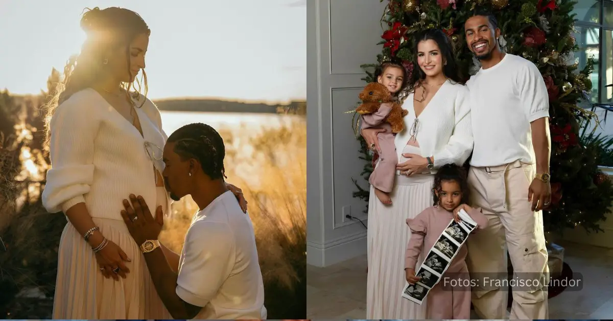 Francisco Lindor con su familia