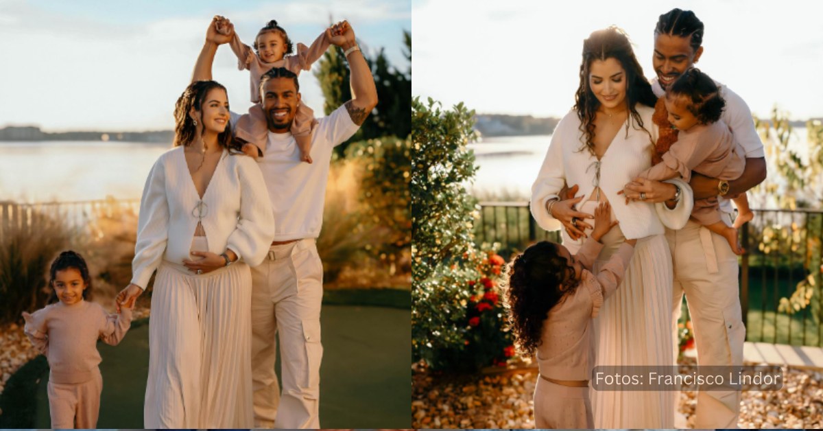 Francisco Lindor con su familia