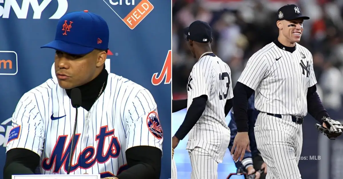 Juan Soto en la presentación con Mets y jazz chisholm y Aaron Judge