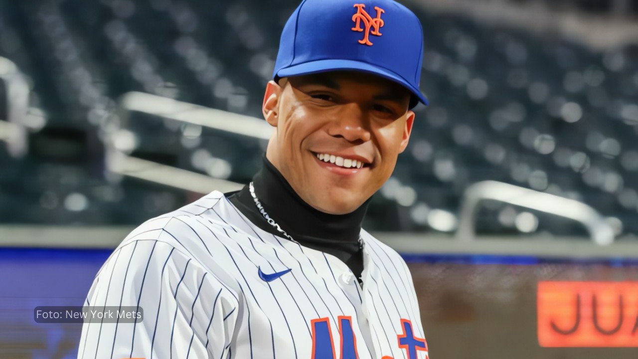 Juan Soto con el uniforme de New York Mets