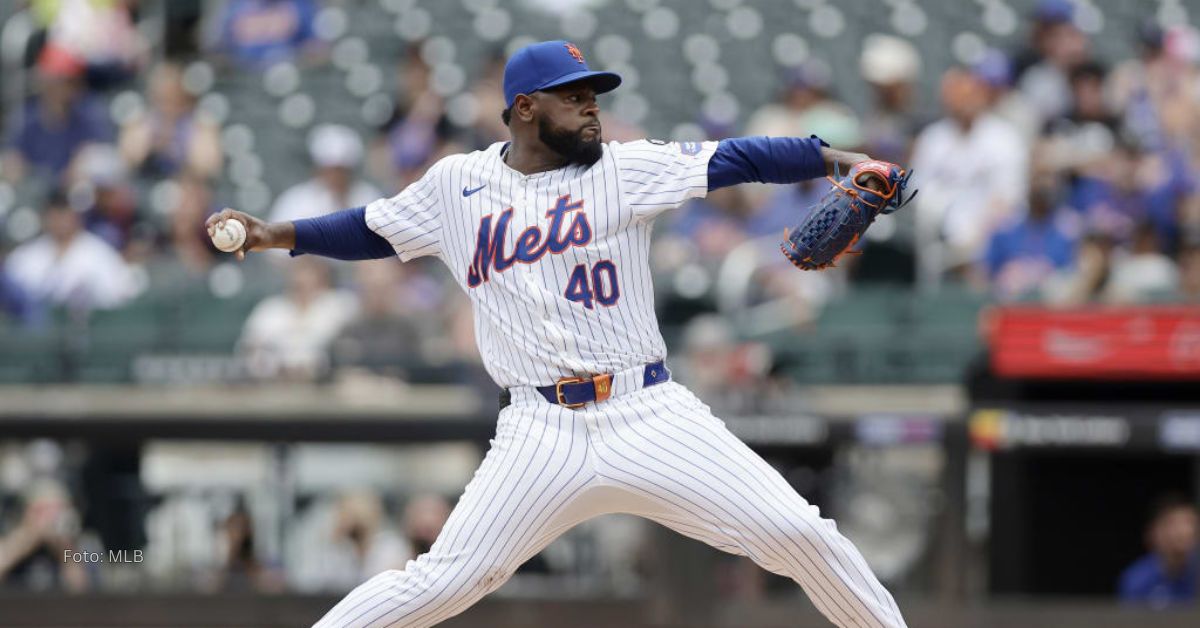 Luis Severino lanzando con New York Mets