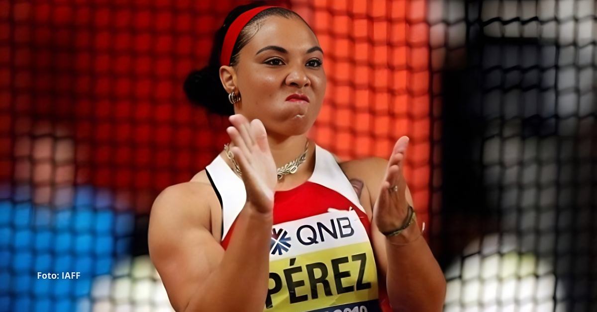 Yaimé Pérez en una competencia internacional de Atletismo