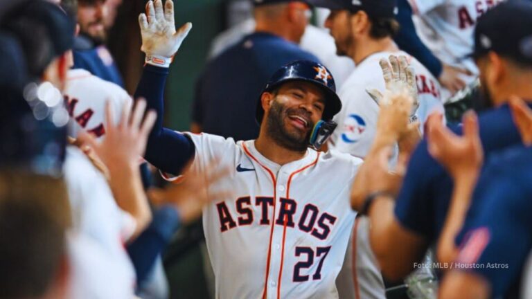 Jose Altuve celebra en Houston Astros