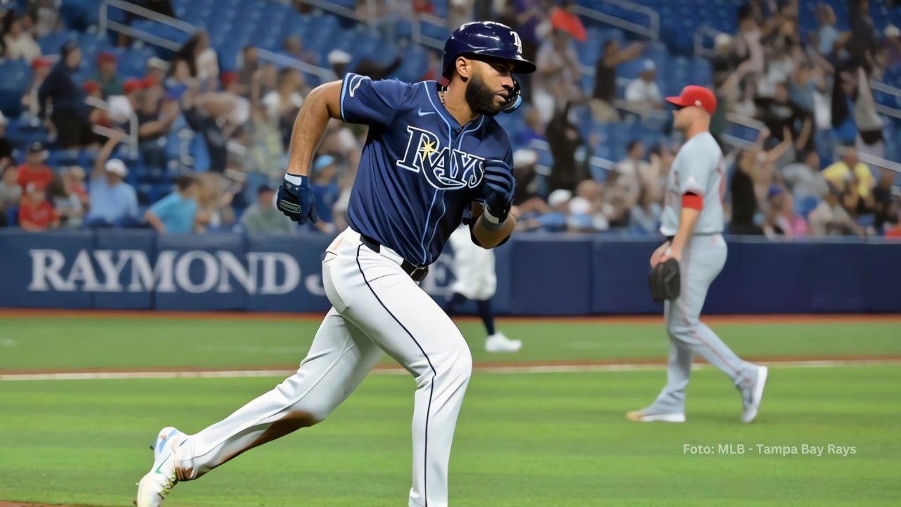 Amed Rosario recorriendo las bases con Tampa Bay Rays. Washington Nationals