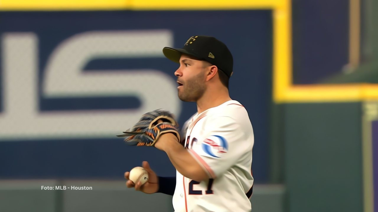 Jose Altuve en un juego con Houston Astros