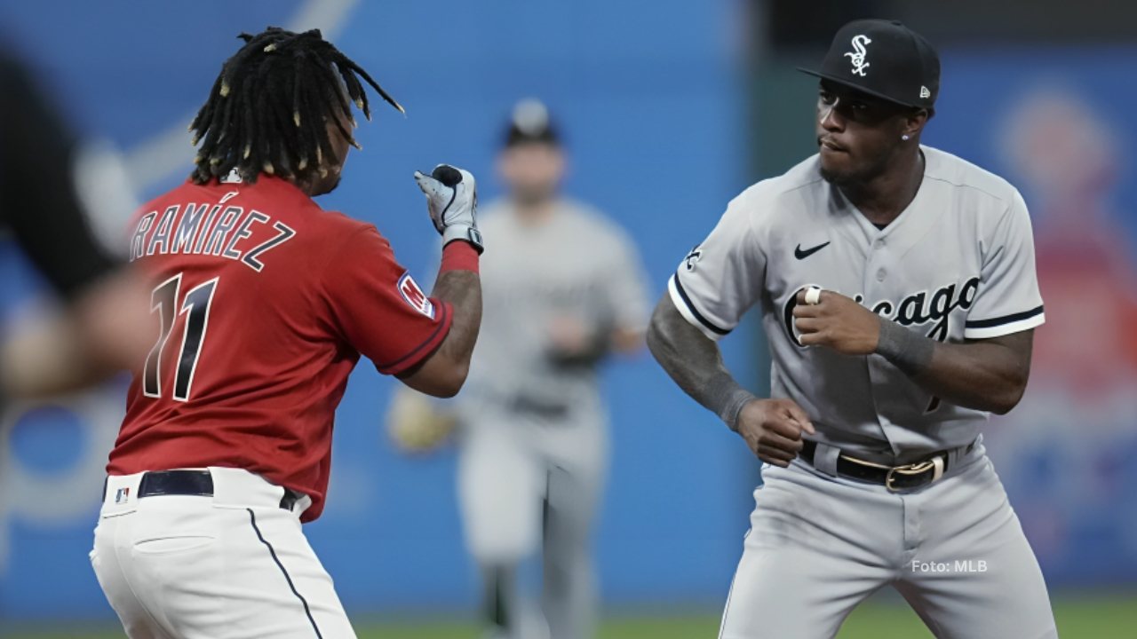 Jose Ramirez y Tim Anderson a punto de pelear