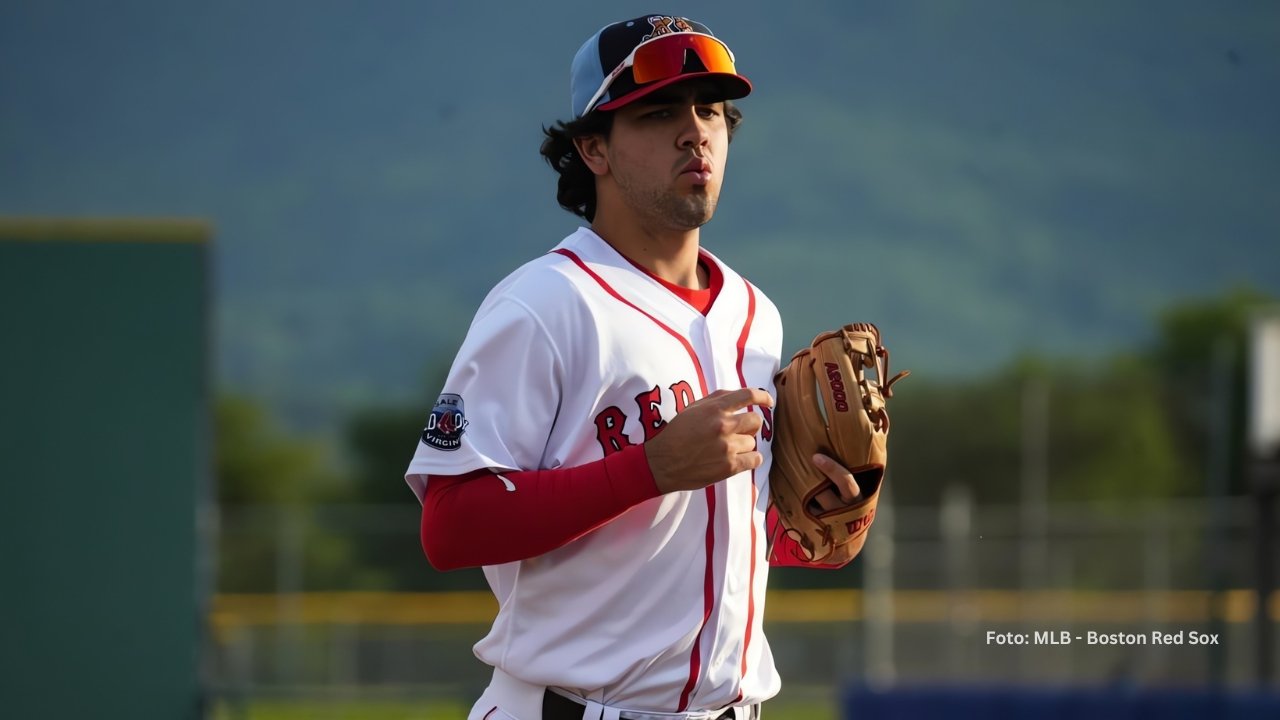 Marcelo Meyer en un juego en la sucursal Triple-A de Boston Red Sox