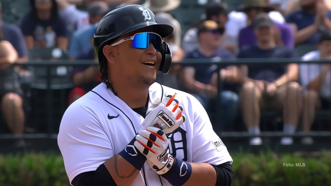 Miguel Cabrera en un juego con Detroit Tigers