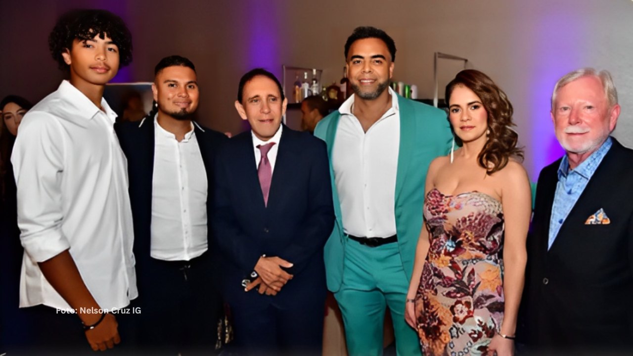 Nelson Cruz y Luis Arráez en evento benefico