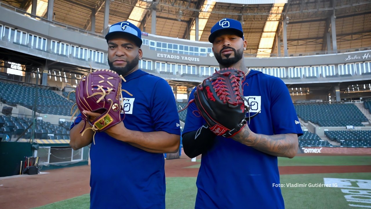 Odrisamer Despaigne y Vladimir Gutiérrez con Yaquis de Obregón