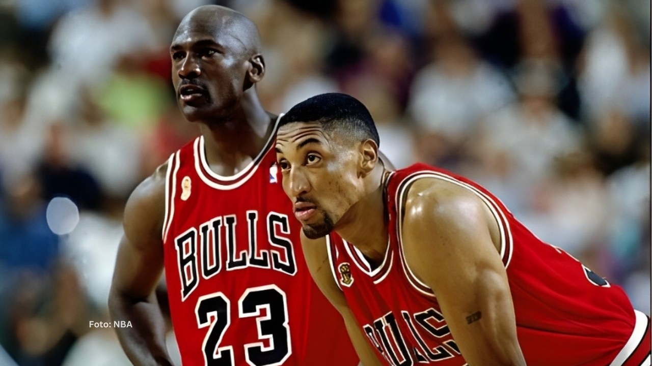 Michael Jordan y Scottie Pippen con Chicago Bulls