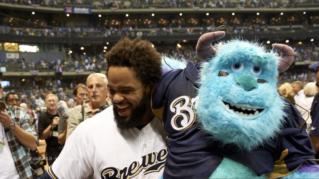 Prince Fielder en MLB con Brewers.