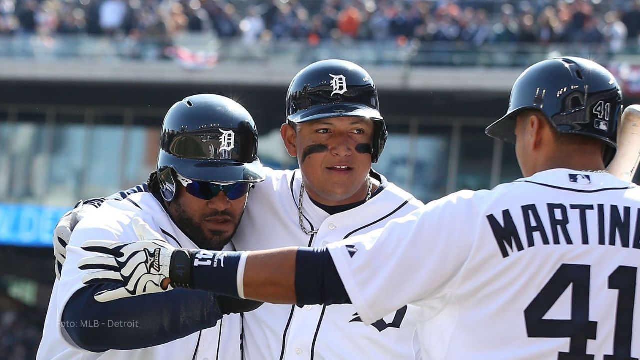 Prince Fielder junto a Miguel Cabrera y Víctor Martínez en Detroit