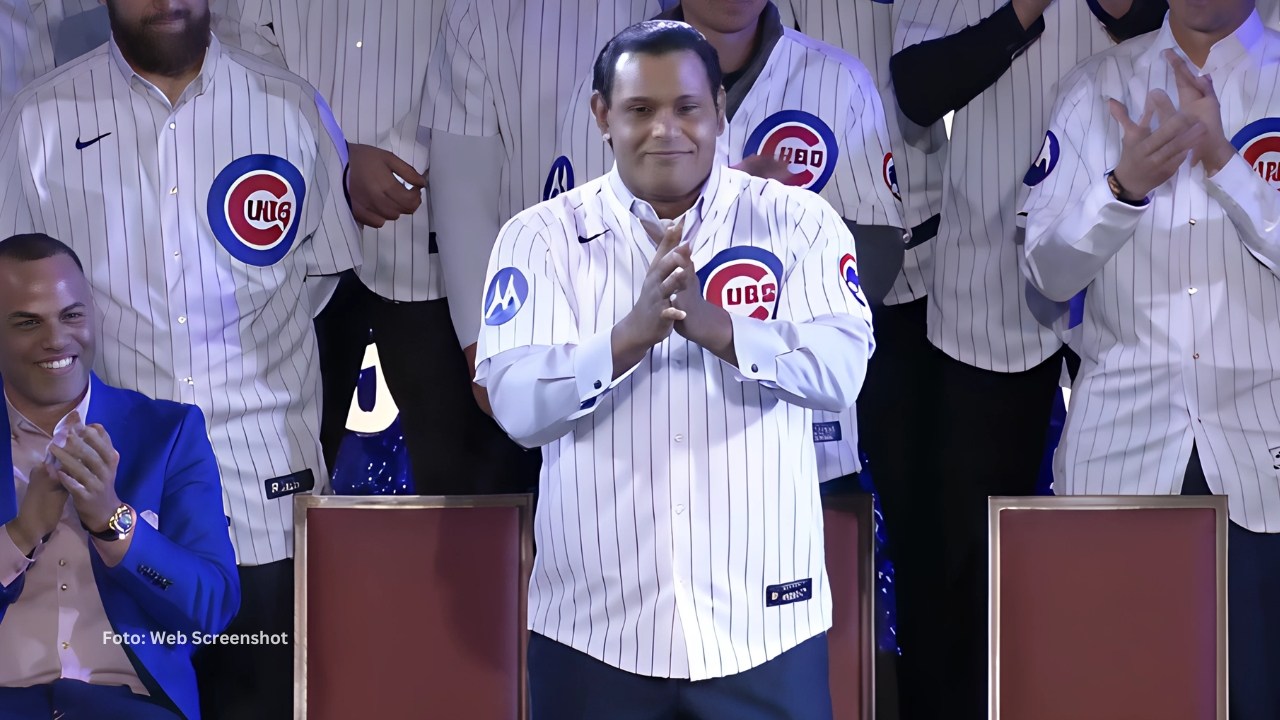 Sammy Sosa en un evento con Chicago Cubs