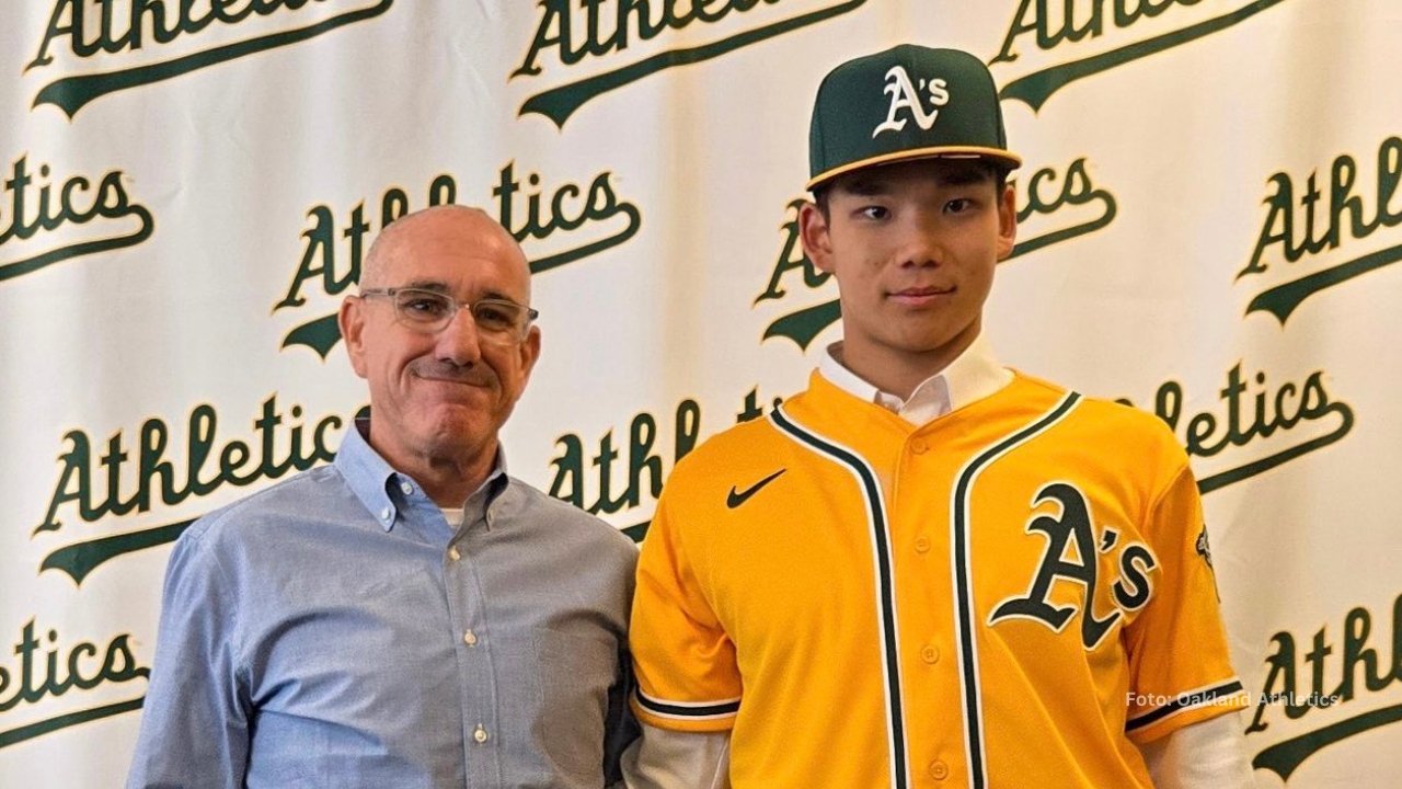 Shotaro Morii fue presentado oficialmente como jugador de Oakland Athletics