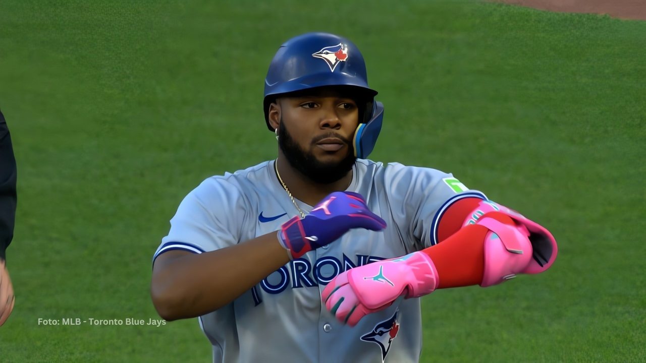 Vladimir Guerrero Jr. en la inicial con Toronto Blue Jays