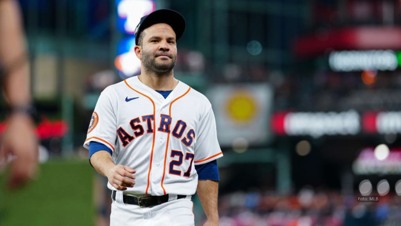 Jose Altuve con uniforme de Houston Astros