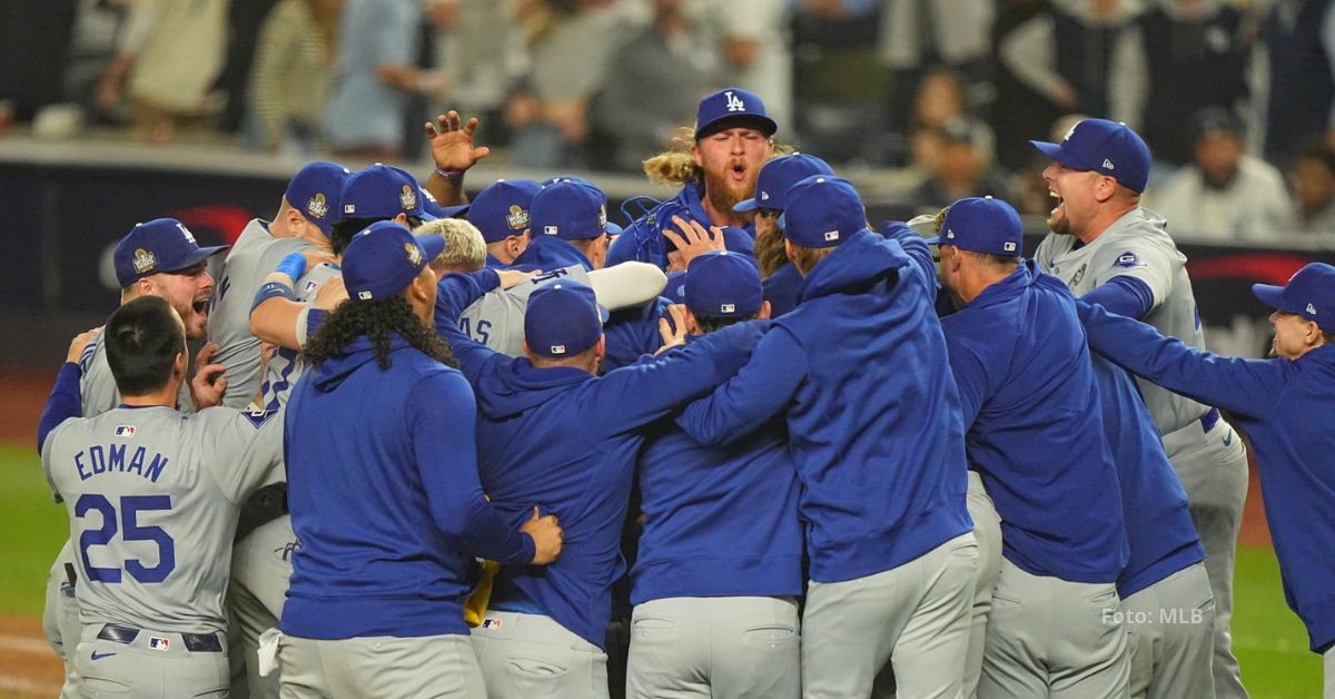 Los Angeles Dodgers celebrando su titulo en 2024