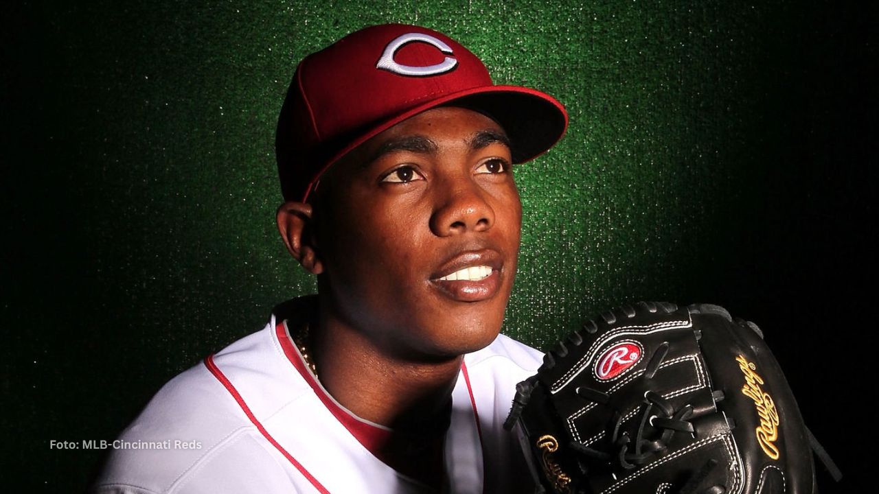 Aroldis Chapman en sus inicios con Cincinnati Reds