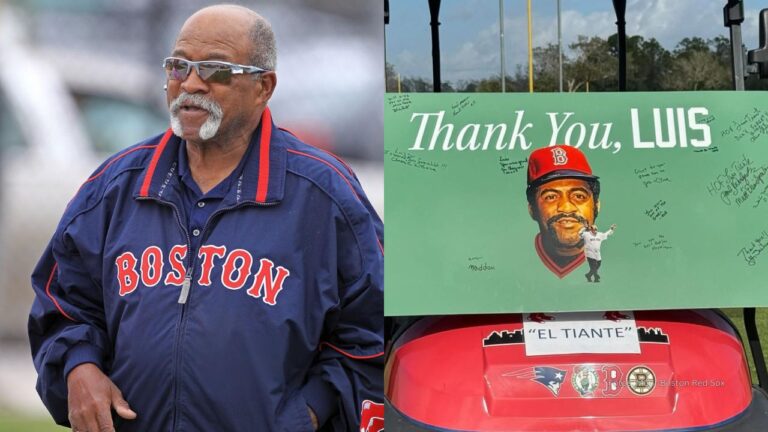 Luis Tiant fue reconocido por Boston Red Sox en la pretemporada MLB después que exhibieron un mural en su campo de entrenamientos.