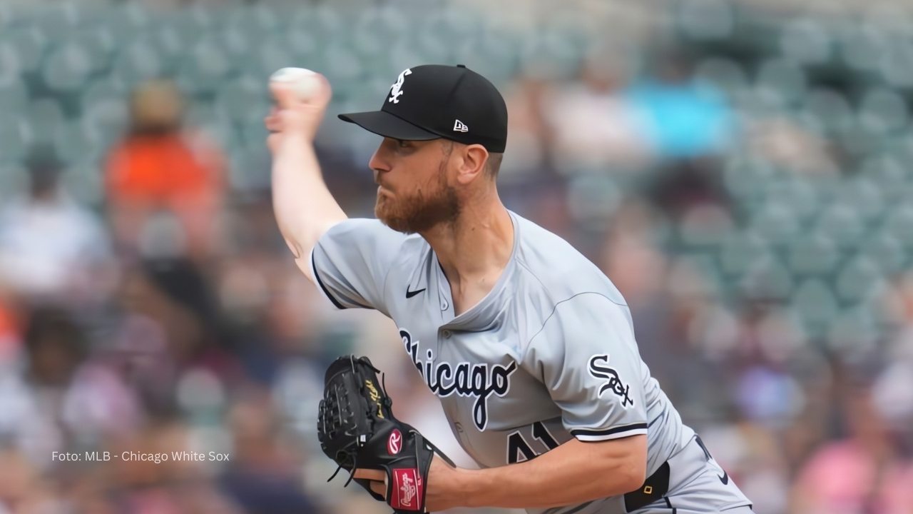 Chad Kuhl lanzando con Chicago White Sox. Atlanta Braves