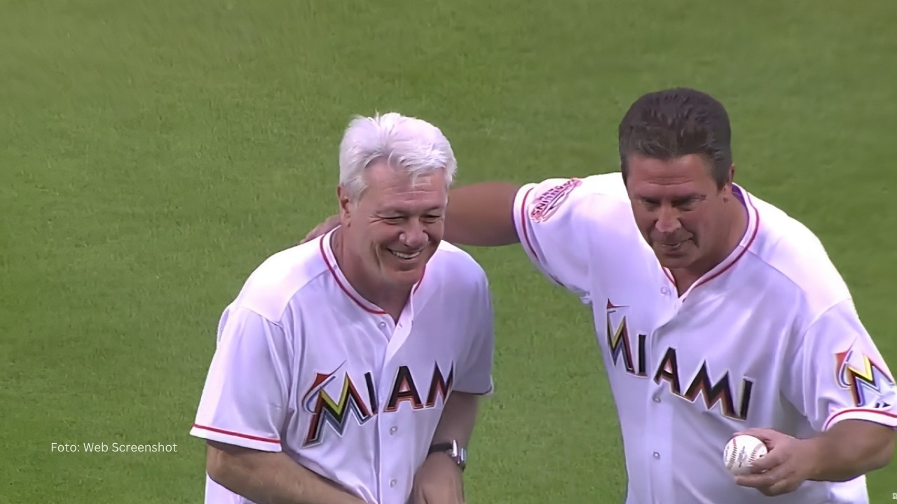 Dan Merino con el uniforme de Miami Marlins en 2014