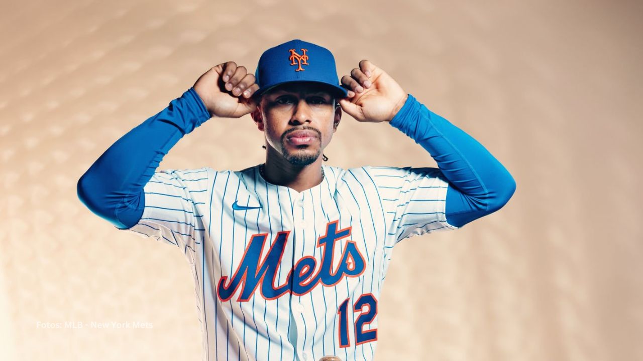 Francisco Lindor con el uniforme de New York Mets