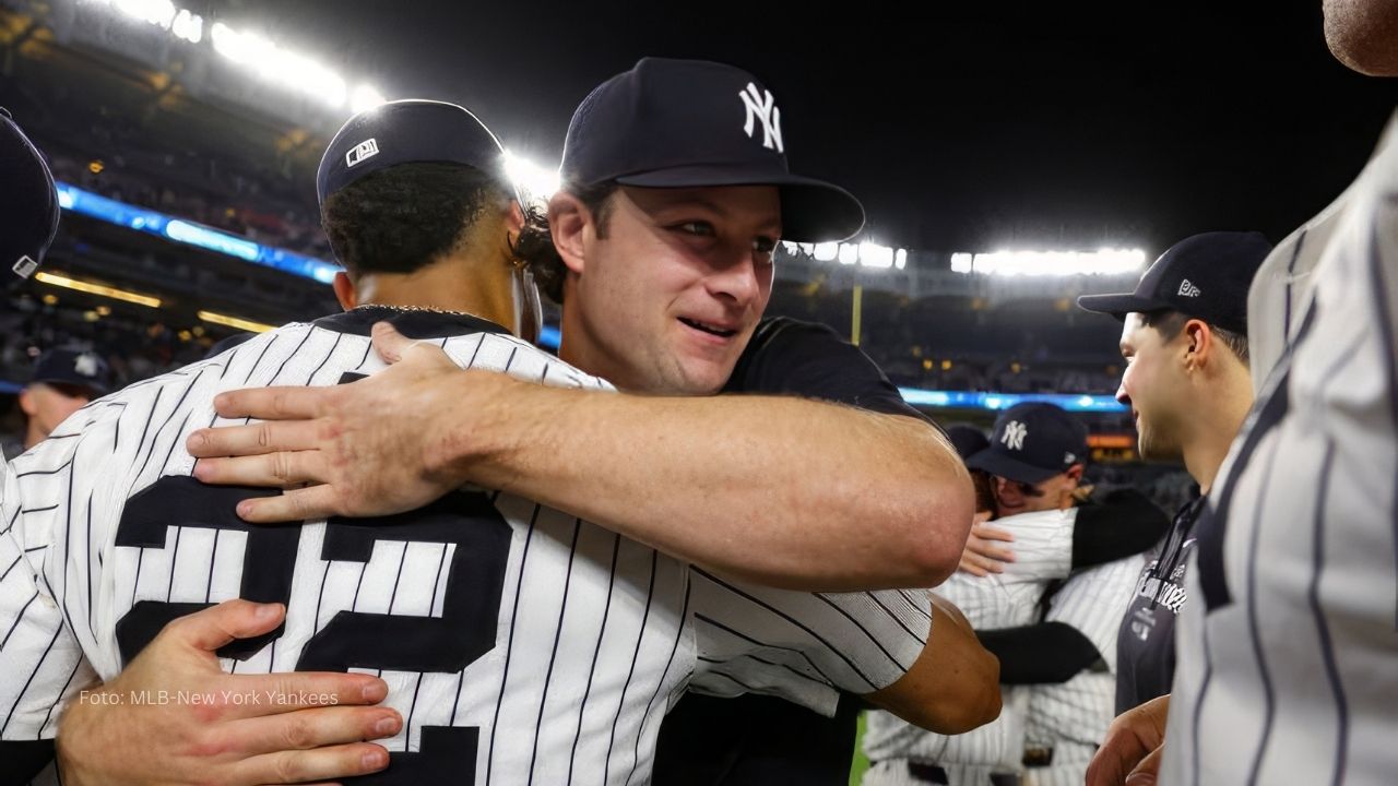 Gerrit Cole y Juan Soto