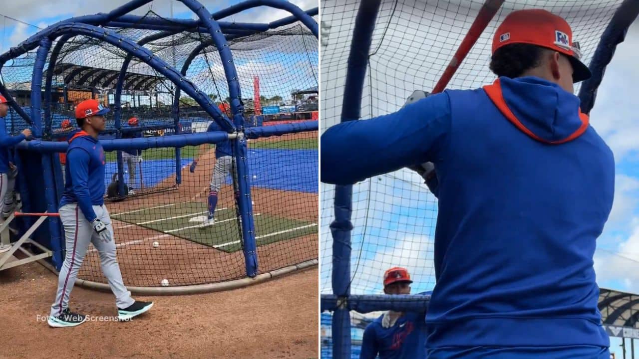 Juan Soto no dudó en probar las habilidades de sus compañeros en el Batting Practice de la jornada primaveral.