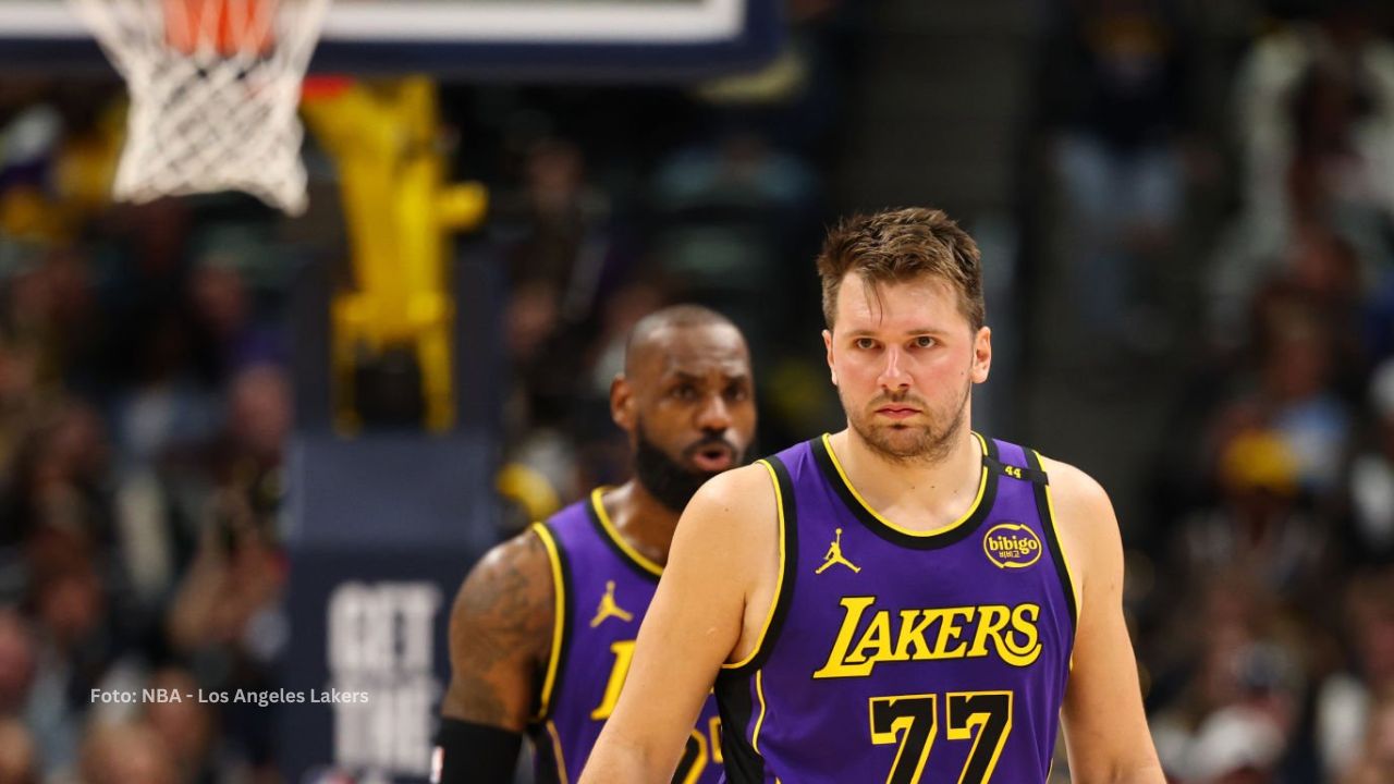 Doncic y LeBron con Los Angeles Lakers