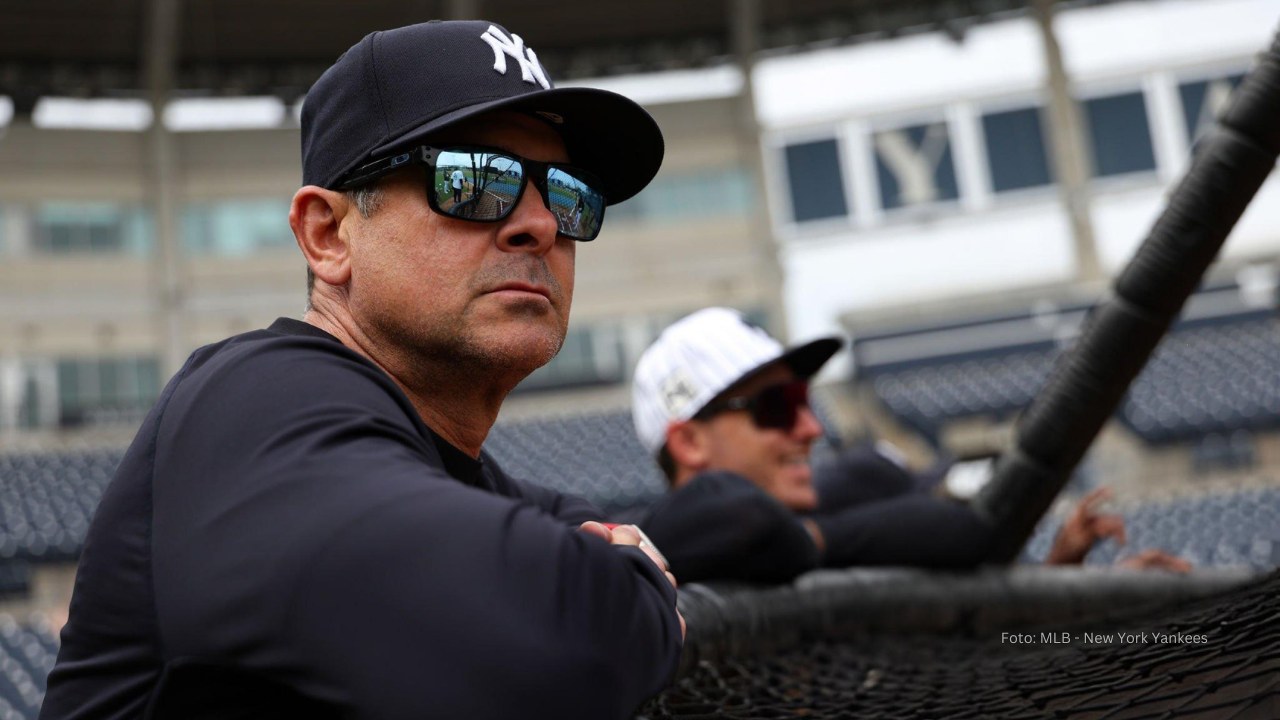 Aaron Boone en Spring Training de Yankees.