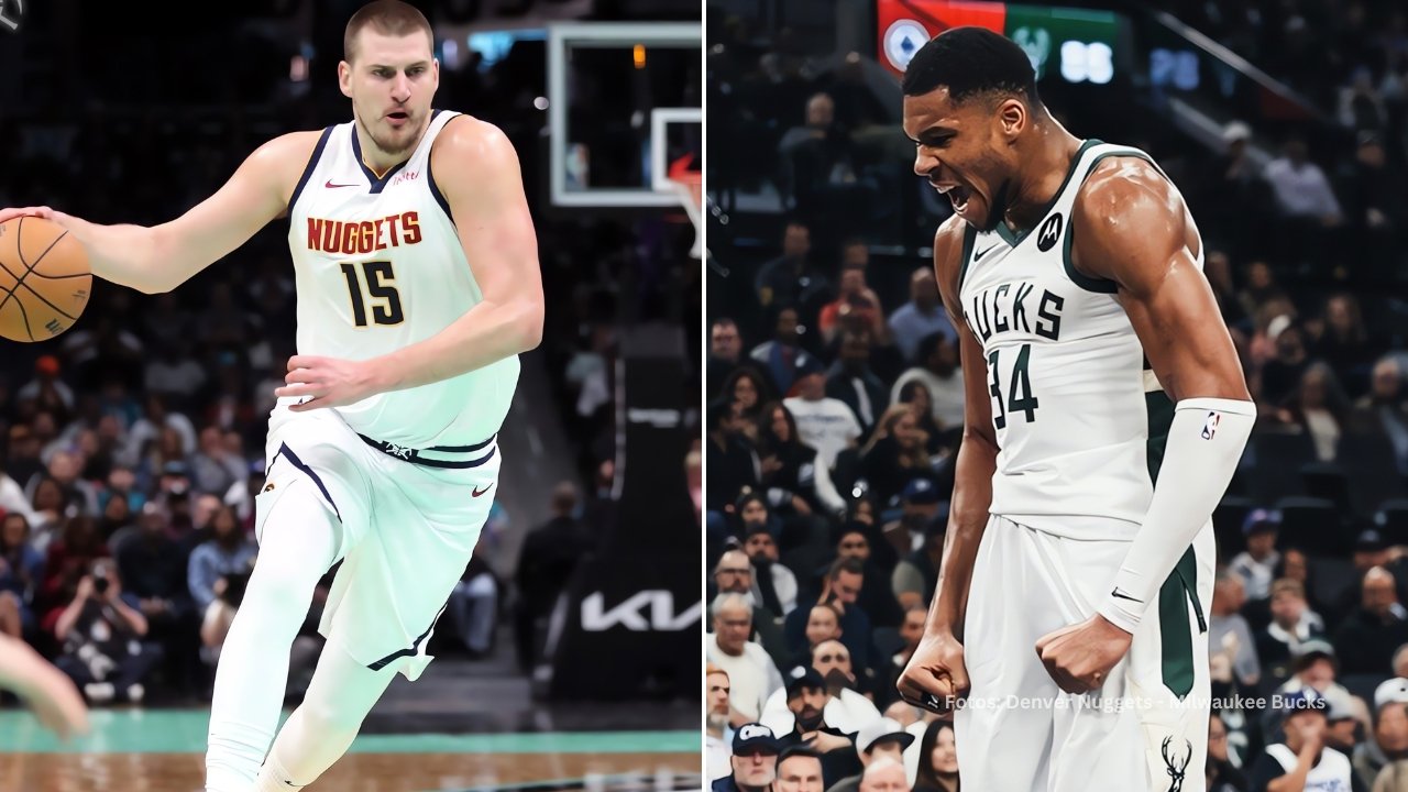 Nikola Jokic y Giannis Antetokounmpo en la NBA