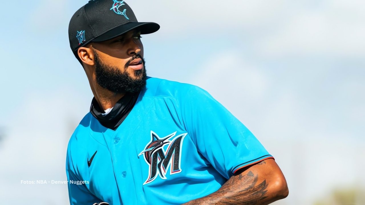 Sandy Alcántara en el Spring Training con Miami Marlins