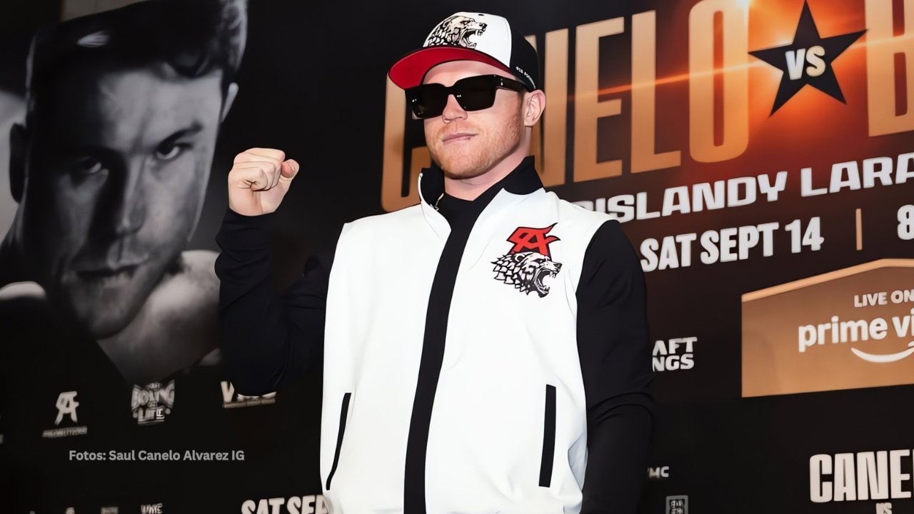 Saul Canelo Álvarez en una presentación